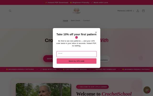 crochetschool.shop storefront