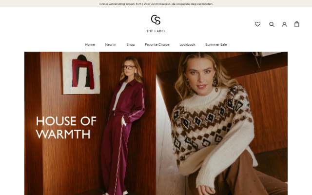 Startseite von CS The Label