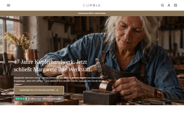 Cupria storefront