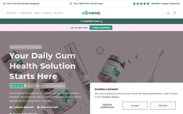 Cureend storefront