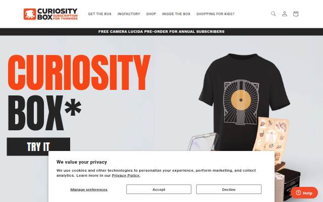 The Curiosity Box storefront