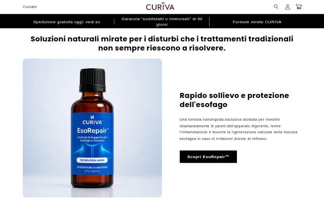 Startseite von Curiva
