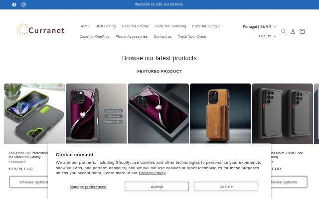 curranet storefront