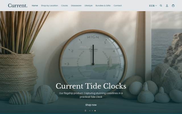 Startseite von Current.