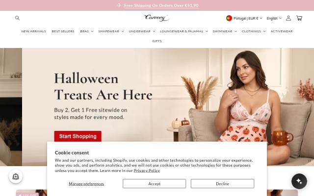 Curvvvy storefront