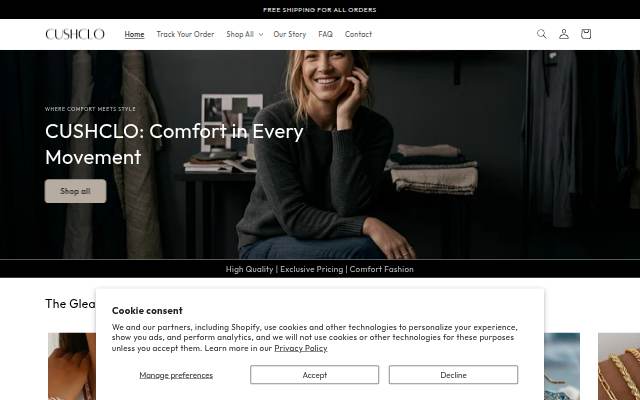 cushclo.com storefront