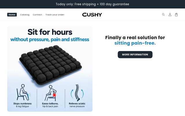 Cushyair storefront