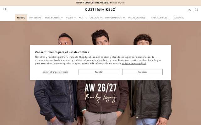 Custi Mikelo storefront
