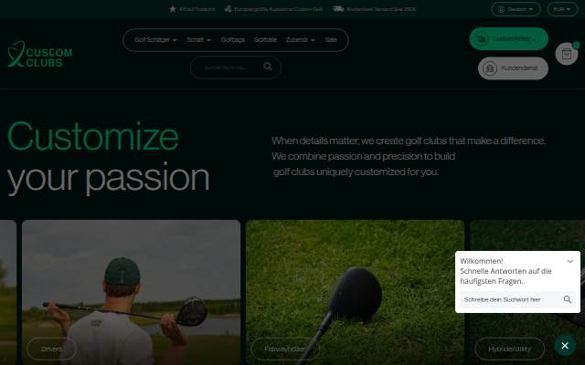 Customclubs.de storefront