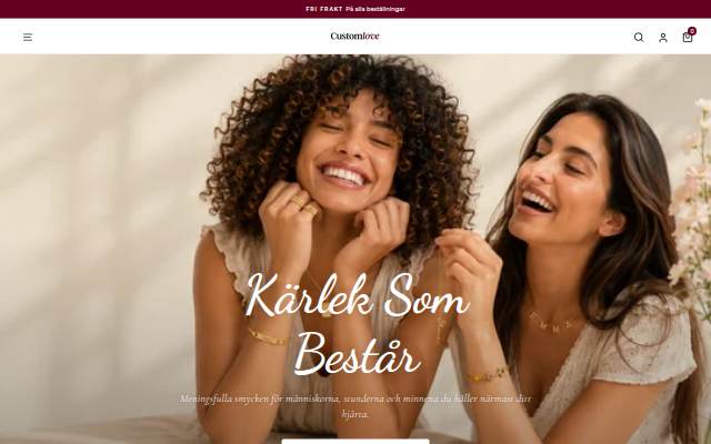 CustomLove.se storefront