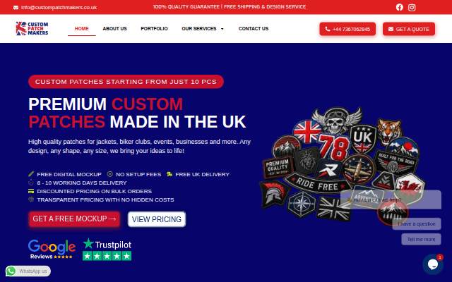 Custom Patch Makers storefront