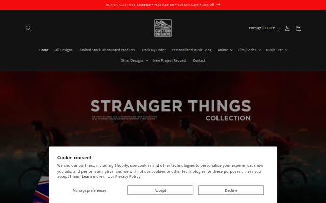 Customsneakers storefront