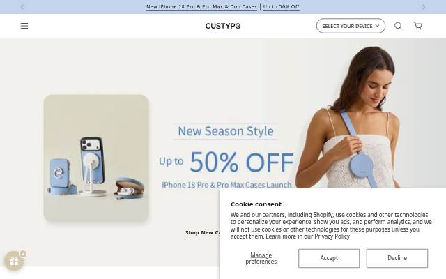 Custype storefront