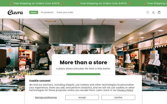 cuvra storefront