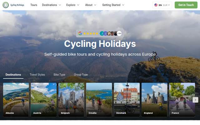 Cycling Holidays storefront