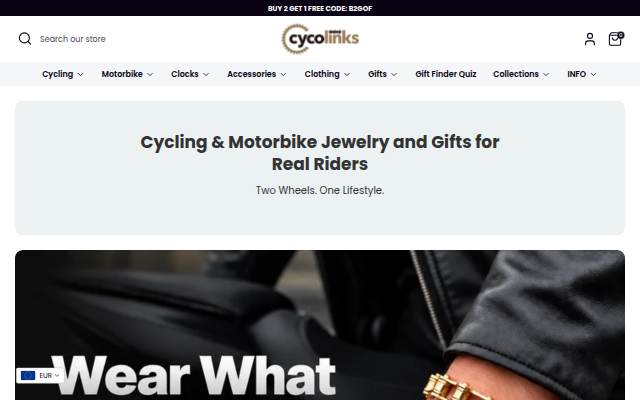 Cycolinks storefront