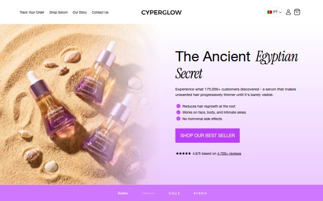 CyperGlow storefront