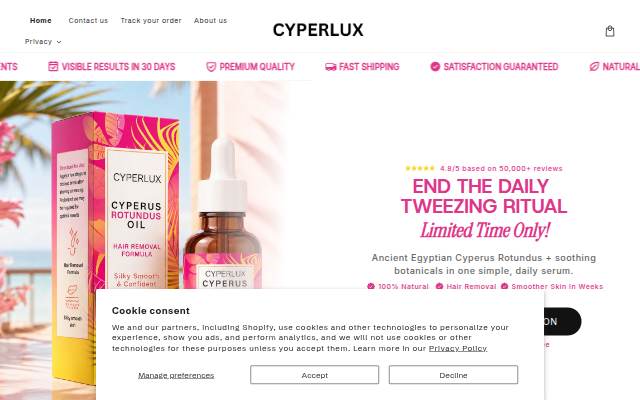 Cyperlux storefront
