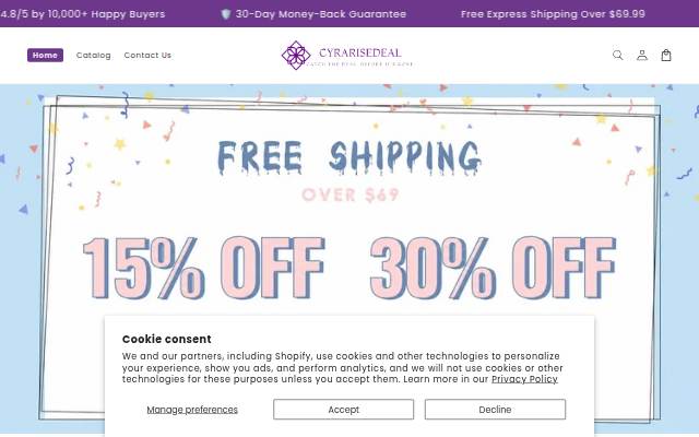 cyrarisedeal storefront