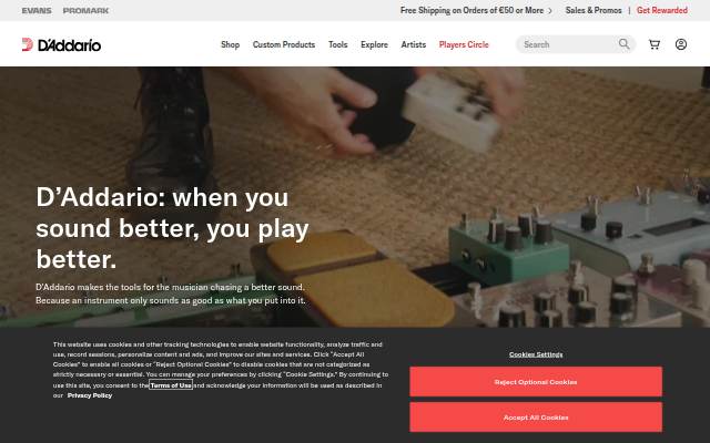 D'Addario storefront