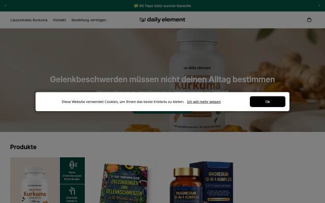Daily Element storefront