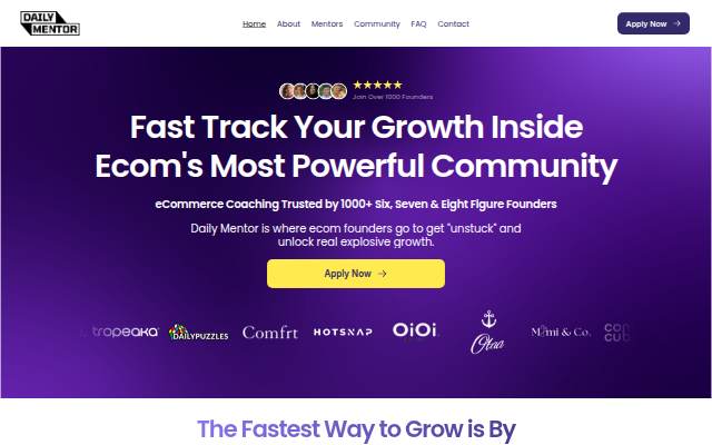 eCommerce Mentor Program storefront