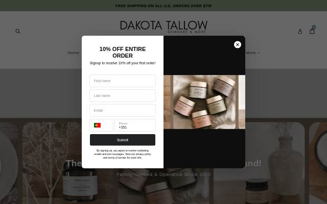 Dakota Tallow storefront