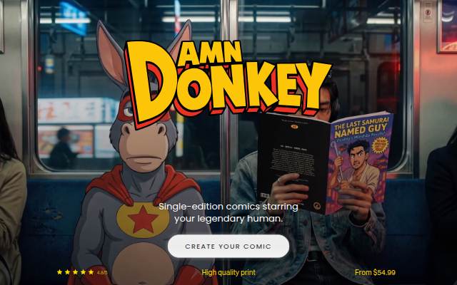 Startseite von Damn Donkey Comics — Personalized Comic Books