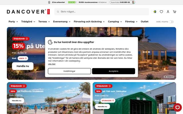 Startseite von Dancover-se