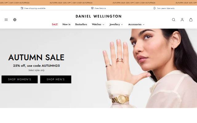 Daniel Wellington storefront