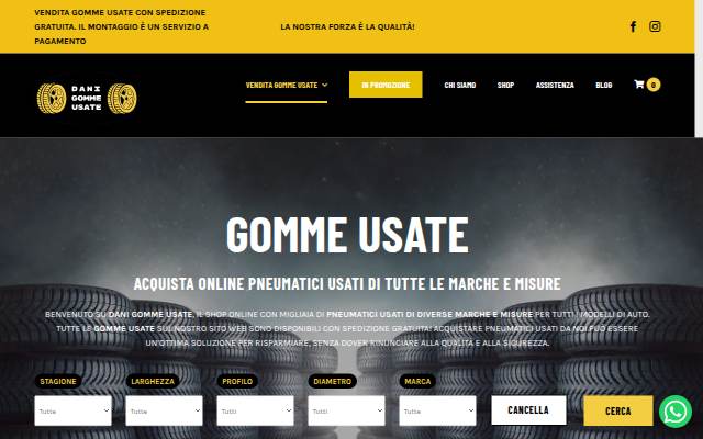 Dani Gomme Usate storefront