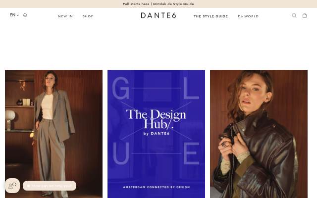 Official DANTE6 webshop storefront