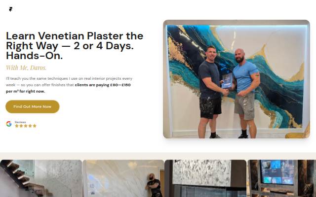 Montra da Daros School of Stucco — Venetian Plaster Training Course