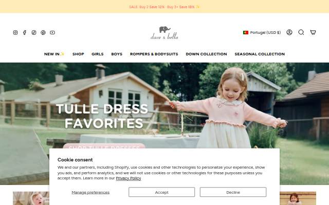 Dave &amp; Bella storefront