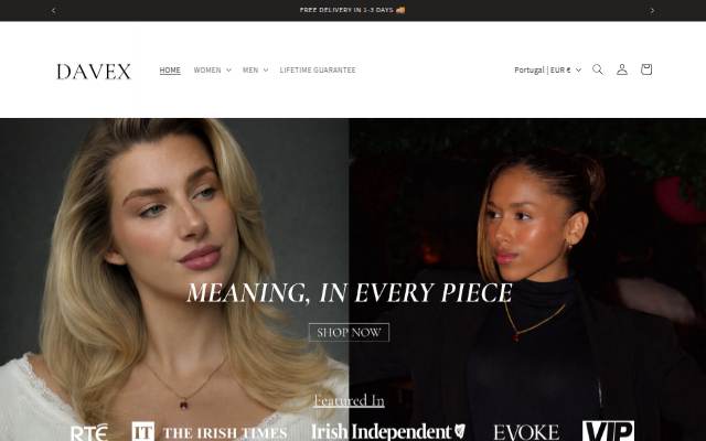 Startseite von Davex Jewellery