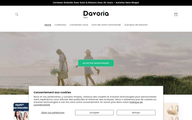 Davoria storefront