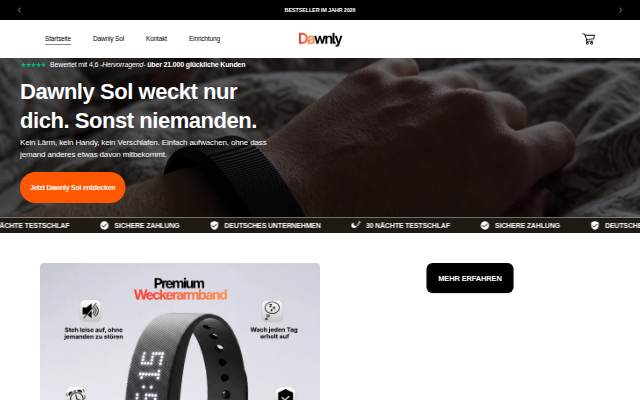 Dawnly storefront