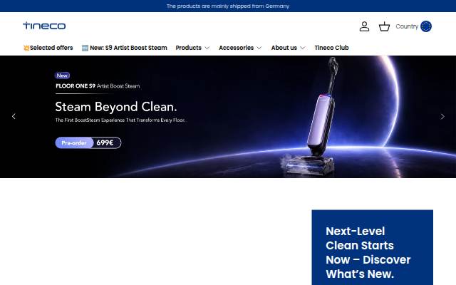 Tineco EU storefront