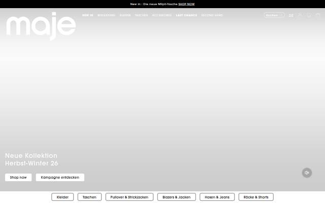Offizielle Maje storefront