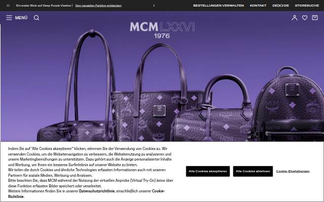 Startseite von de.mcmworldwide.com