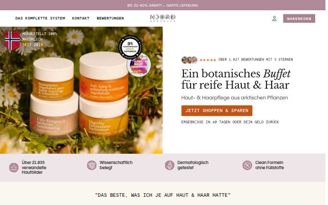 Njord Organics Berlin storefront