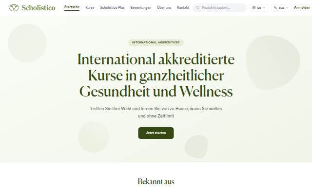 Montra da Scholistico Deutsch - Ausbildungskurse im Bereich der Wellness