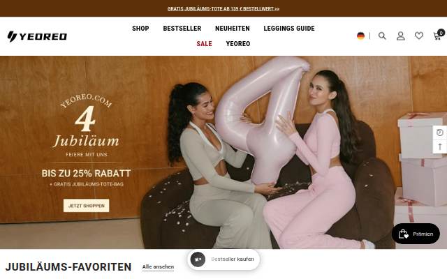 Yeoreo DE storefront