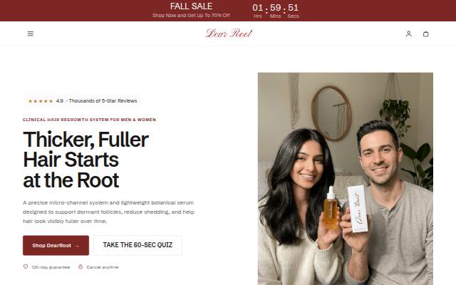 Startseite von DearRoot
