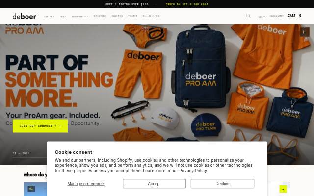 deboer swim storefront