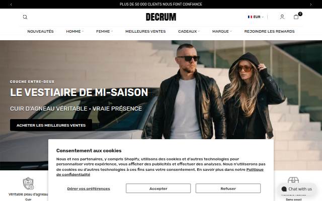 Decrum storefront