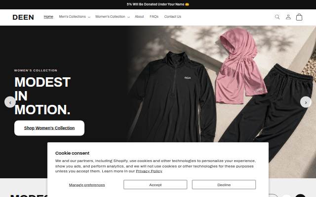 DEEN INTR. storefront