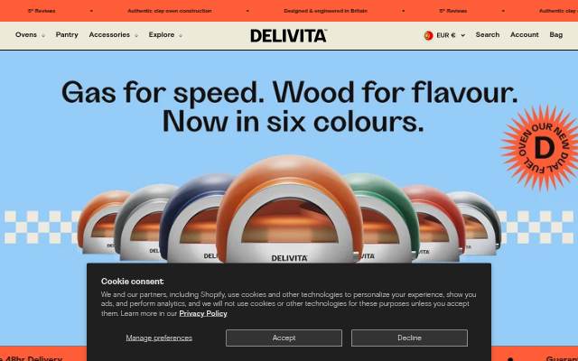 Delivita Ovens storefront