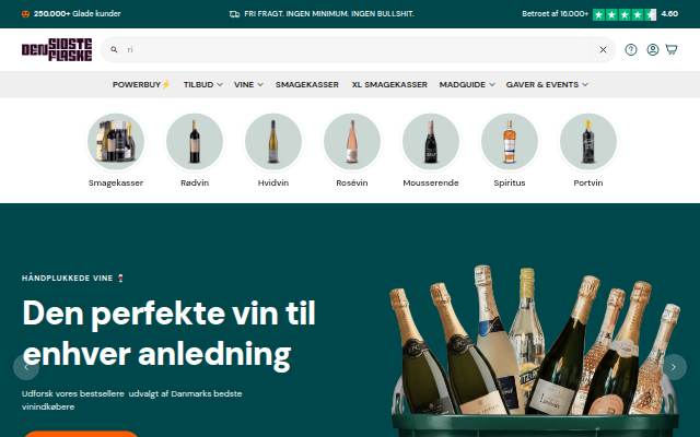 Den Sidste Flaske storefront