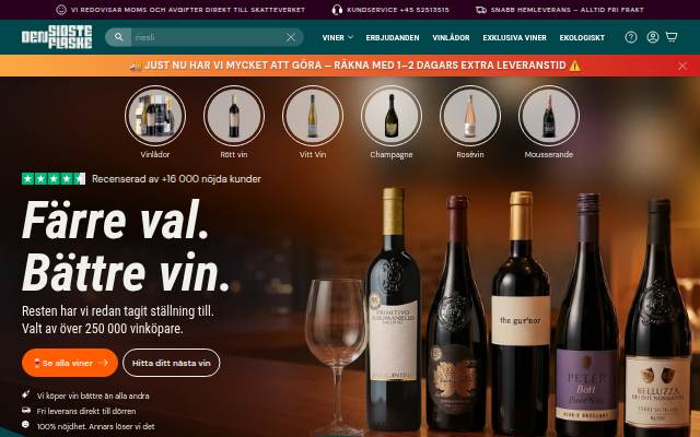 Den Sidste Flaske SE storefront